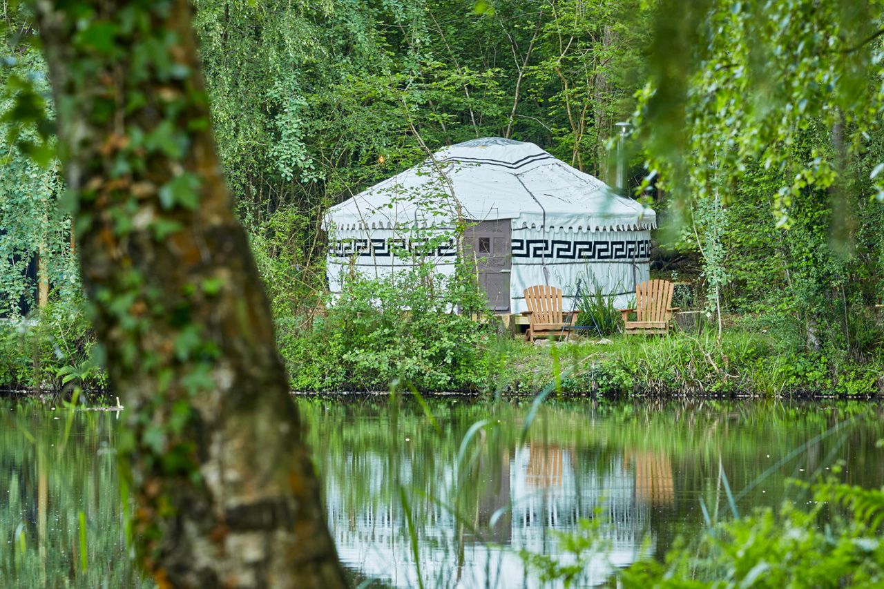 Yurt by lake
