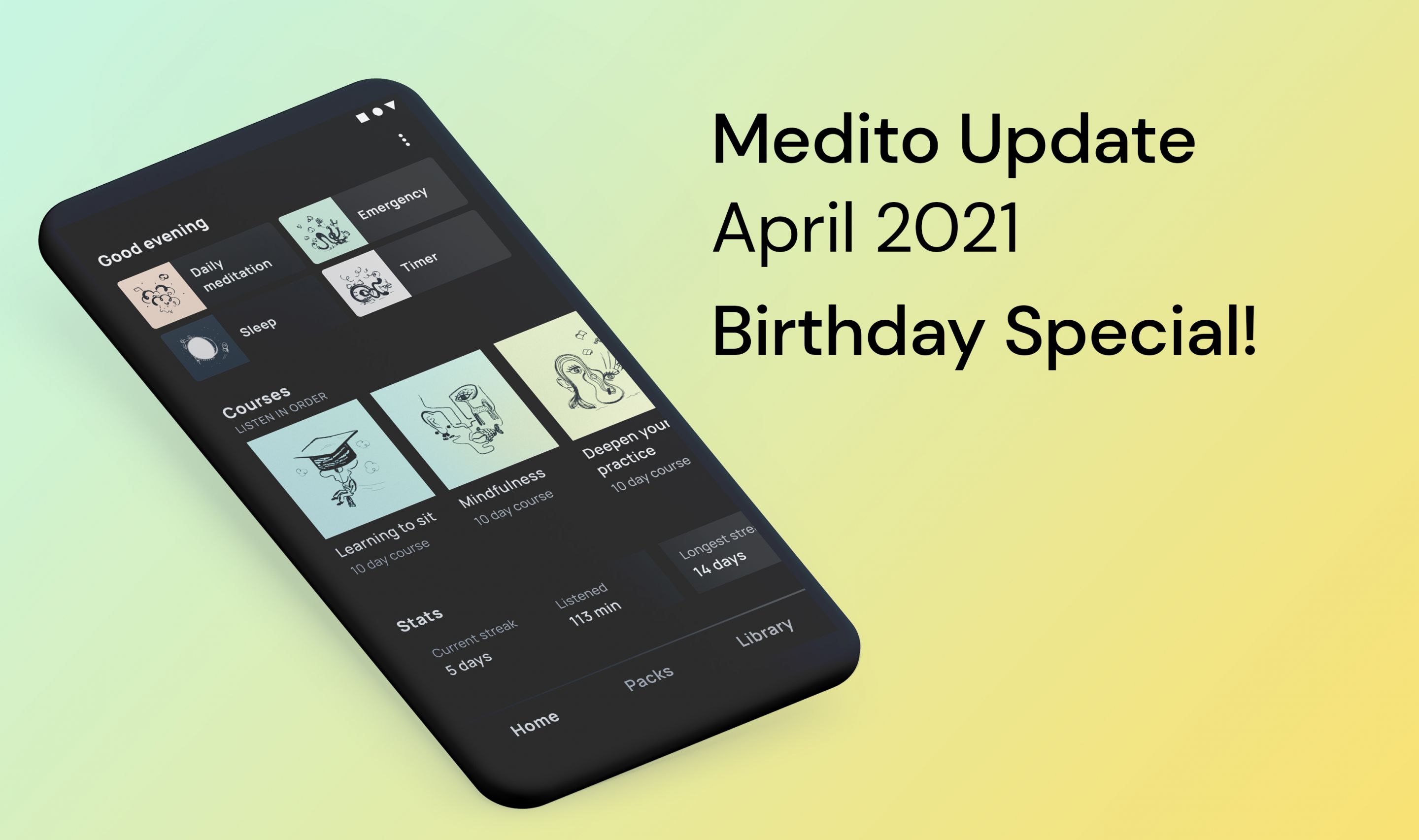 Medito Update - April 2021 🎂